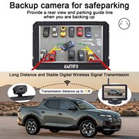 Caméra de recul sans fil Truck Hitch Trailer Car Rear View Camera avec système de surveillance de 4.3 pouces