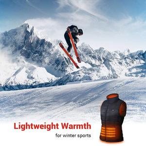 Chaqueta calefactable Chaleco de invierno para motocicleta al aire libre Camping Pesca Esquí Chaleco calefactable eléctrico USB - Product Image 5