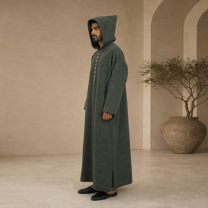 <span class=keywords><strong>Djellaba</strong></span> marocaine de luxe pour homme, hiver, chaude et épaisse, avec capuche, style Malifa, Thobe, Kaftan, <span class=keywords><strong>Caftan</strong></span>, Robe longue traditionnelle musulmane - Product Image 5