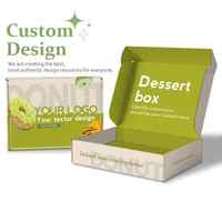 Boîtes d'expédition en carton alimentaire colorées pour donuts, pâtisseries, biscuits, boîte d'emballage recyclable pour biscuits avec sac en papier