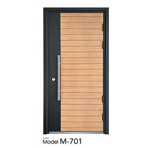 <span class=keywords><strong>Puerta</strong></span> Exterior de Metal de Doble Color, Diseño de Seguridad de Acero, Estilo Americano Moderno, para Casa, Vivienda, Villa - Product Image 1