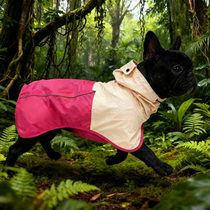새로운 디자인 고품질 야외 반사 방수 강아지 우비 대비 색상 맞춤 로고 애완동물 옷 코트 - Product Image 5