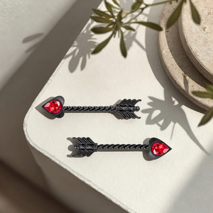 Xinfocus joyería del cuerpo circón <span class=keywords><strong>flecha</strong></span> pezón Barbell anillo Acero quirúrgico negro corazón pezón <span class=keywords><strong>Piercing</strong></span> moda <span class=keywords><strong>Piercing</strong></span> - Product Image 4