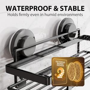 Estante <span class=keywords><strong>de</strong></span> ducha con ventosas, estantería <span class=keywords><strong>de</strong></span> baño sin taladro, organizador <span class=keywords><strong>de</strong></span> baño resistente a la oxidación, almacenamiento <span class=keywords><strong>de</strong></span> baño <span class=keywords><strong>de</strong></span> alta resistencia - Product Image 3