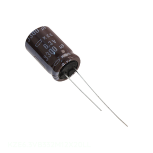 Condensador Original KZE6.3VB332M12X20LL de Aluminio con Orificio Pasante, 3300UF 20% 6.3V RADIAL, 3300 uF - Product Image 1