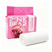 Serviettes douces pour le visage en forme d'ours, 300 g/m², grandes, jetables, respectueuses de la peau, non tissées, à usage sec et humide, vente en gros, OEM