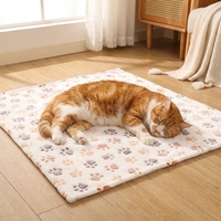 Couverture pour animaux de compagnie en gros, tapis doux en polaire imprimé animal, multicolore, chaud pour l'hiver, couverture personnalisée en flanelle pour chien, chat, chiot
