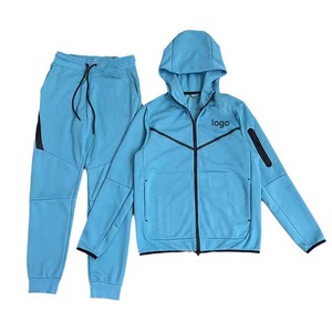 Ensemble de Survêtement de Sports d'Hiver Athlétique avec Sweat à Capuche Zippé et Pantalon de <span class=keywords><strong>Jogging</strong></span>, <span class=keywords><strong>Molleton</strong></span> de <span class=keywords><strong>Coton</strong></span> Oversize pour Homme - Product Image 4