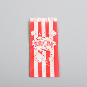 Fête Théâtre <span class=keywords><strong>Film</strong></span> Fête D'anniversaire Snack Papier Réutilisable Rouge Rayé Graisse Anti Popcorn Sacs - Product Image 2