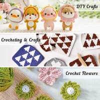 Kit de Crochet Complet de 95 Pièces pour Débutants, Kit de Couture DIY, Aiguilles, Fils et Laine Tissés à la Main, Outils de Forme Carrée pour Projets de Crochet DIY