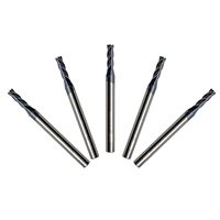 Fraise carrée en carbure à 4 dents, 3/32"-4T, revêtement TiAlN, longueur 0,28 po, pour le fraisage d'acier allié et d'acier trempé, Chine