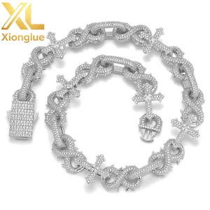 Elite Edition Spectrum Moissanite Necklace 925 Sterling Silver <b>Lab</b> Created Color Diamond <b>Rainbow</b> Chain Iced Out Bling VVS Tester - Product Image 6