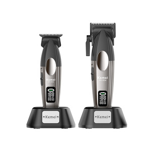 Tondeuse à cheveux électrique Kemei KM-8536, moteur sans balais, 9000 tr/min, écran LCD, kit de toilettage professionnel pour hommes - Product Image 3