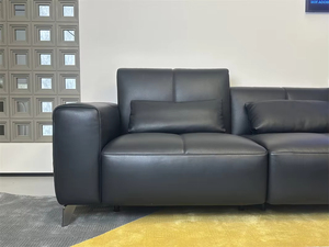 Hot bán hiện đại thư giãn da ngồi có thể ngả sofa điện 3 + 2 + 1 thiết kế sợi nhỏ vải chuyển động thiết lập với tường hugger cơ chế - Product Image 3