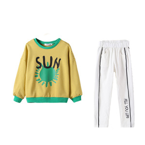 Kids Chino <b>Pants</b> Material and Latest Design Collar T Shirt for Girls Dress Set From China Manufacturer - Product Image 1