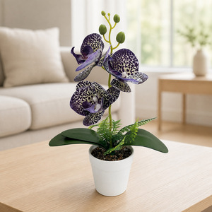 Orquídeas Phalaenopsis Artificiales con Maceta de 34 cm de Alto, Decoración para el Hogar y la Oficina, Plantas en Maceta - Product Image 4