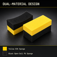 Bloc applicateur en mousse carré pour lustrage de pneus, outil de detailing automobile pour le soin des roues