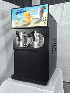 Máquina de granizados de grado comercial de 100L/H, 2 tanques, máquina de granizados industrial eléctrica para bebidas congeladas, para negocios de bebidas. - Product Image 2