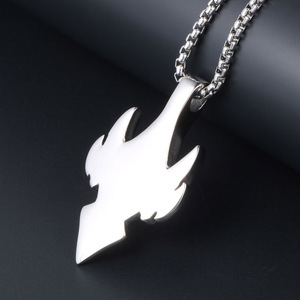 จี้สร้อยคอรูปเขี้ยวหมาป่าและเขี้ยวเสือ สแตนเลสสตีล ดีไซน์เรขาคณิต รุ่น SP137 สำหรับทั้งชายและหญิง - Product Image 4