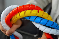Protection spirale souple en PVC/Polypropylène pour tuyau hydraulique, résistante aux acides, aux huiles et aux solvants, pour l'automobile