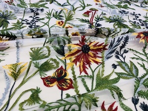 Multi Color Embroidery Net Lace Trimming Tulle Embroidery Lace Trim 3D Flower <strong>Mesh</strong> - Product Image 3