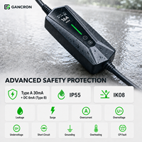 Chargeur rapide pour véhicules électriques GANCRON, niveau 2, type 2, 11 kW, 16 A, triphasé, AC, prise EU CEE, contrôle par application WiFi Tuya, pour usage domestique