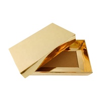 Boîte d'emballage de base et de couvercle durable en papier carton de couleur dorée pour cadeaux d'artisanat boîtes de papier de faveur de cadeaux de grande capacité pliantes