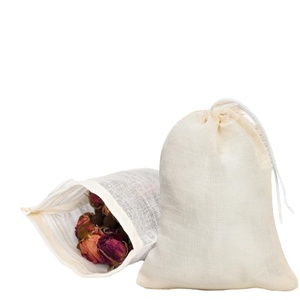 Cotton Drawstring Bag Gift Pouch Small Jewelry and Cosmetic Storage Bulk Wholesale Custom Logo Printing Supplies - Product Image 1