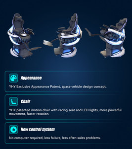 YHY Nueva Producción de Equipos de Parque de Atracciones 9D, <span class=keywords><strong>Simulador</strong></span> de Silla de Montaña Rusa Interior en Miniatura con Realidad Virtual para Parques Temáticos - Product Image 4