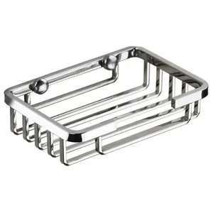 Deluxe SUS304 In Acciaio Inox Piatto di Sapone Del Supporto Finitura A Specchio Brillante Stanza Da Bagno Scaffale A Parete Doccia Filo Cestino del Sapone