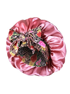 JX Ingrosso Cappelli per <span class=keywords><strong>Capelli</strong></span> Lunghi con Logo Personalizzato Fascia Larga Regolabile Cappello da Notte Copricapo in Seta Doppia Fascia Etnica - Product Image 6