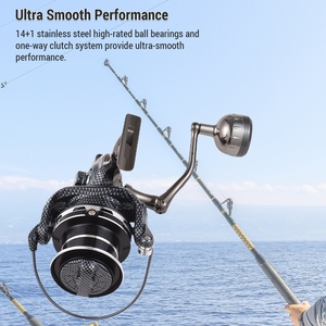 Moulinets de pêche filature métal longue coulée moulinet <span class=keywords><strong>serpent</strong></span> motif DE couleur 14 + 1 rapport de vitesse haute vitesse moulinets de pêche Ultra lisses - Product Image 3