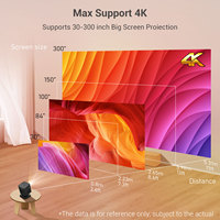 Mini projecteur Byintek P19+3D, 20 ans d'expérience, Android 9.0, pour la maison, les jeux, l'extérieur, portable avec batterie, pour la catégorie des projecteurs 4K