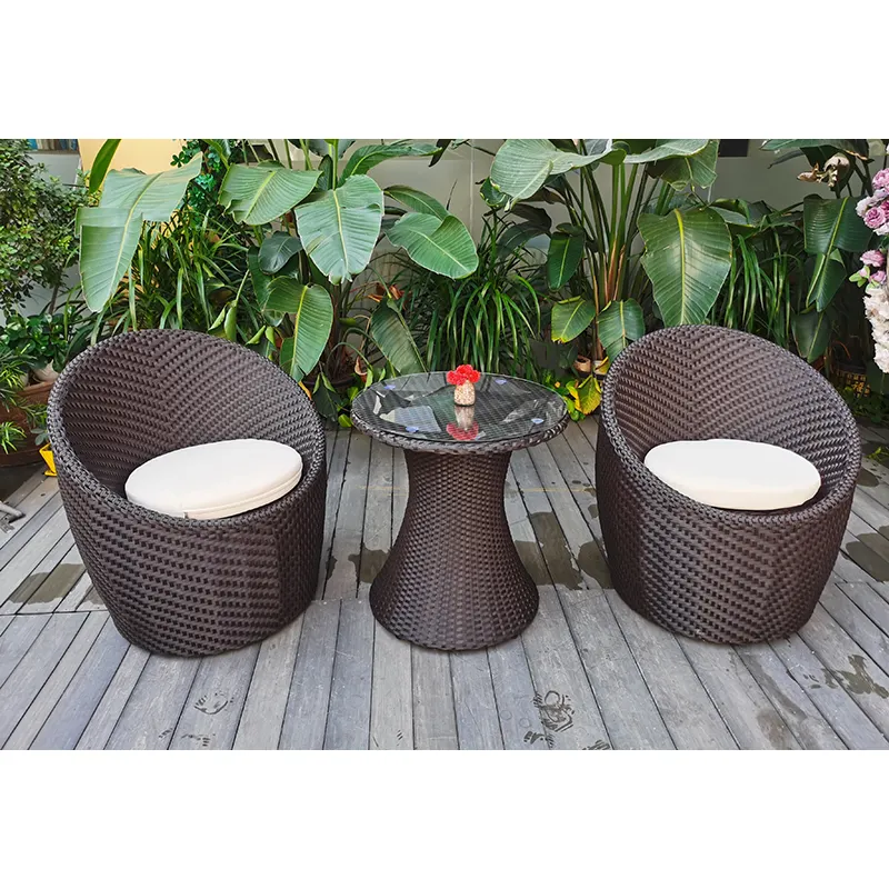 Outdoor Furniture Manufacture Direct Supply PE Rattan Weaving Waterproof Outdoor Rattan Garden Chair