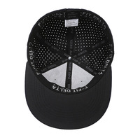 Casquette ajustée perforée au laser imperméable vierge, style hip-hop, 6 panneaux, fermeture snapback – Grande Vente