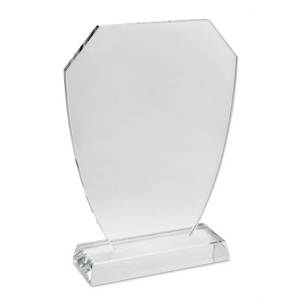 Trofei in Vetro con Base Trapezoidale 190x150x8 con Grafica Stampata UV per Omaggi Fieristici o Regali di Benvenuto - Product Image 1