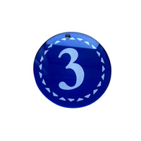 Plaque d'identification personnalisée ronde avec impression UV et numéro de série pour bureau/enseigne publique