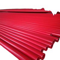 ASTM A795 tuyau en acier enduit de poudre rouge lutte contre l'incendie peinture rouge pour système de gicleurs d'incendie automatique Q235