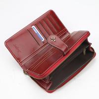 Baellerry dropshipping mode multifonction long embrayage nouveau design dames sac à main femme cire PU cuir portefeuille femmes