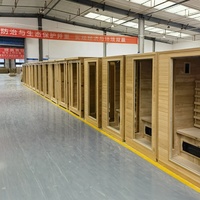 Sauna de infrarrojos lejanos de lujo con madera de hemlock negra, bajo EMF, LCD, Bluetooth y cielo estrellado de sal del Himalaya para spa en casa 1800x1200x1900mm