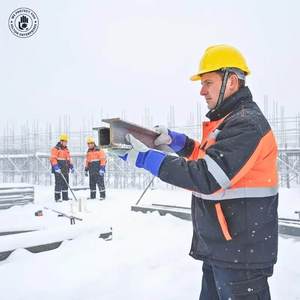 Gants de travail d'hiver en cuir de vachette isolés, gants thermiques résistants au froid avec doublure bio - Product Image 3