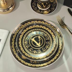 Luxury v Series Plates Royal Business Gifts Dinner <b>Set</b> Bone China 4-pcs <b>Set</b> with Logo Ceramic Dinnerware <b>Set</b> - Product Image 4