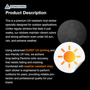 Pegatina Personalizada con Impresión UV, Resistente a la Intemperie, para Publicidad, Vinilo para Exteriores, Troquelada, Impermeable, con Código <span class=keywords><strong>QR</strong></span> - Product Image 6