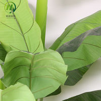 Prix d'usine, plante artificielle de bananier décorative d'extérieur, toucher réel, résistance aux UV, bananier en plastique au toucher réel