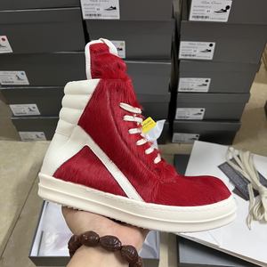 Baskets montantes en toile de haute qualité à lacets, style urbain, avec fourrure, pour femmes et hommes, chaussures de marche de marque - Product Image 1