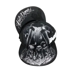 Lichter gebogene Premium-Glanz 5-Panel Gorras-Mütze Hip Hop einfarbig Snapback-Mütze Sublimation