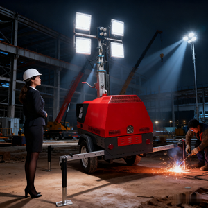 Fábrica al por mayor 2,5 m elevación panorámica móvil 360 grados iluminación móvil torre de luz - Product Image 6