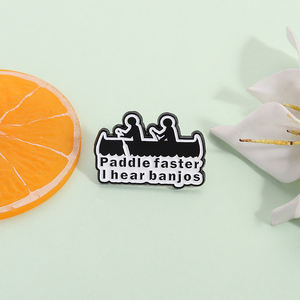 Drôle rivière aventure émail broche pagaie plus rapide Banjos ligne broche revers Badge sac à dos bijoux cadeau pour les <span class=keywords><strong>amis</strong></span> - Product Image 2