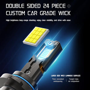 RUTENSE C14 300W 4 bakır tüpler <span class=keywords><strong>CSP</strong></span> 4575 <span class=keywords><strong>Led</strong></span> far yüksek güç H1 H4 H7 H11 9005 9006 9012 9007 far - Product Image 3