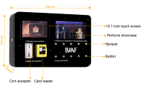 Dispensador Automático de Perfume que Funciona con Monedas, Máquina Expendedora de Eau de Parfum, Compatible con SDK ADA, con Wi-Fi, para Aeropuertos y Hoteles